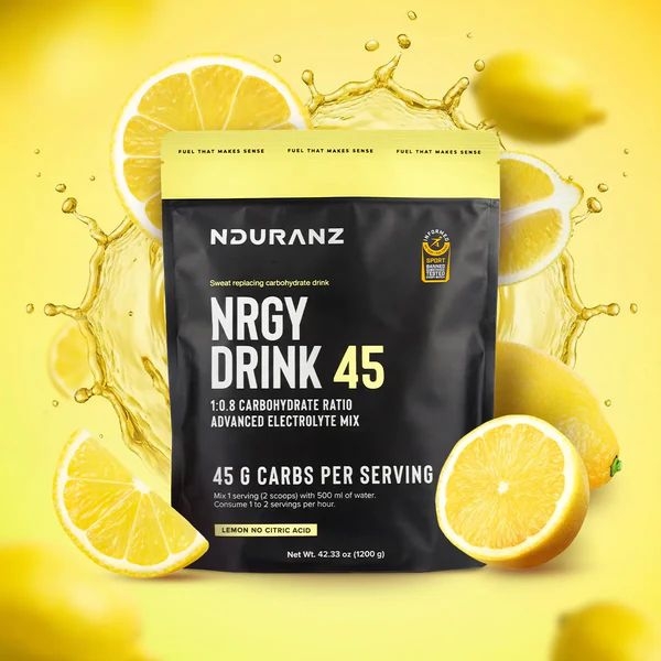 Nrgy Drink 45 Zitrone ohne Zitronensäure Kohlenhydrate Energie Triathlon Laufen Nduranz