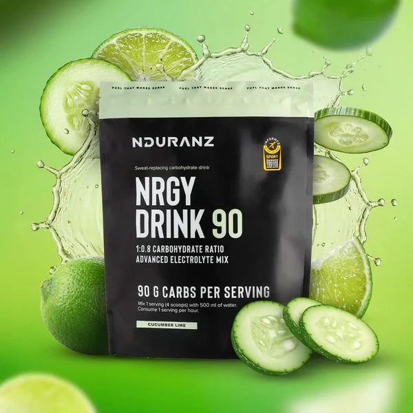 Nrgy Drink 90 Cucumber Lime Limited Edition Kohlenhydrate Energie Triathlon Laufen Radfahren Nduranz