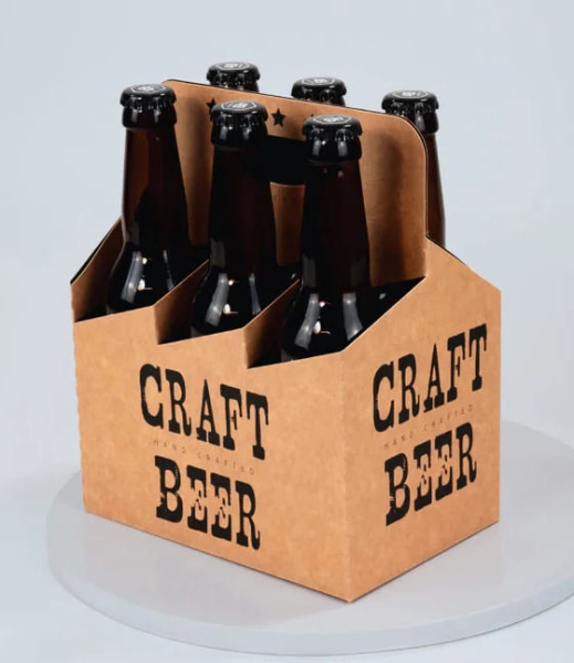 Flaschenträger Six-Pack 6er Träger Motiv "Craft Beer" 6 x 0,33 Liter Flaschen - Schmidt Werbeverpack