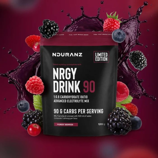 Nrgy Drink 90 Forest Berries Limited Edition Kohlenhydrate Energie Triathlon Laufen Rad Nduranz