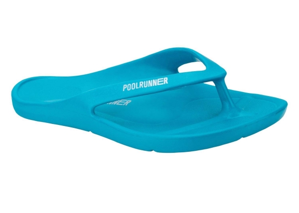 Zehentrenner Kunststoff-Sandalen turquoise - Poolrunner