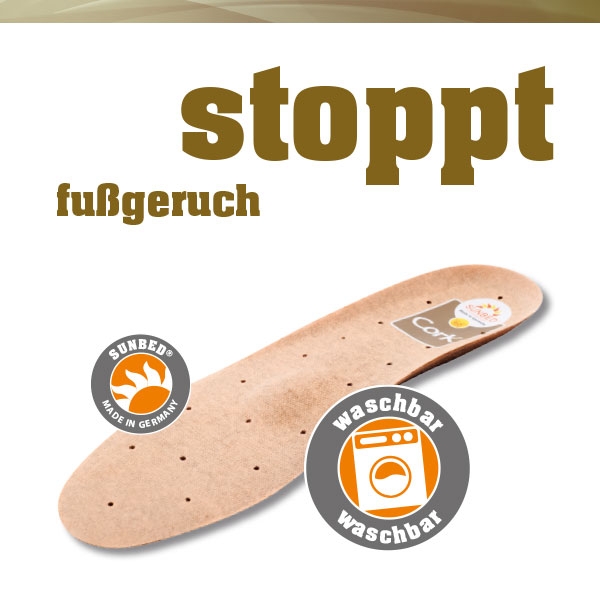SUNBED®-Cork Orthopädisches Luftkammer-Fußbett Naturkork - Spannrit