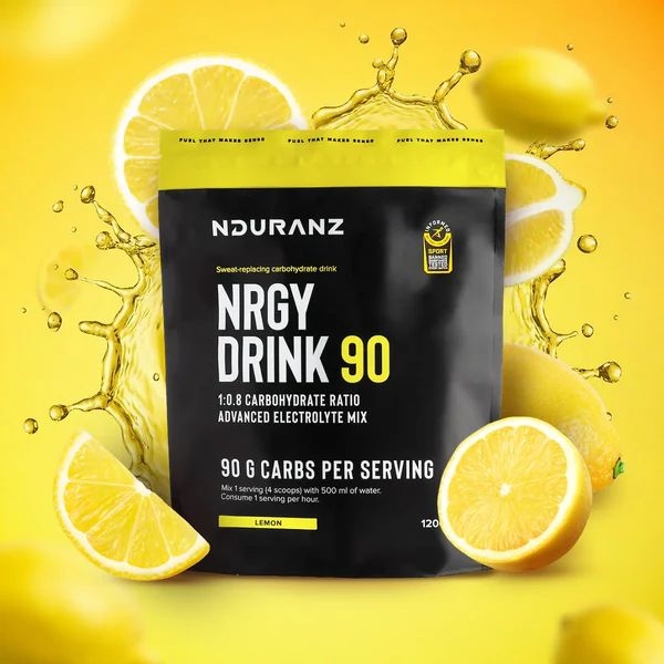 Nrgy Drink 90 Lemon Kohlenhydrate Energie Triathlon Laufen Radfahren Nduranz