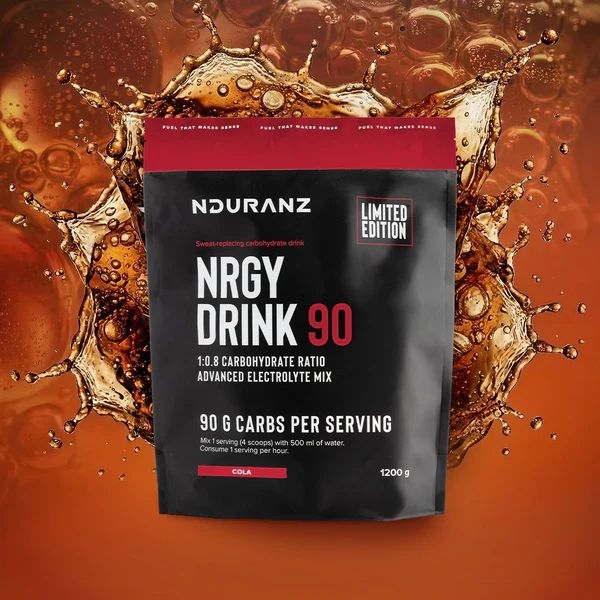 Nrgy Drink 90 Cola Limited Edition Kohlenhydrate Energie Triathlon Laufen Radfahren Nduranz