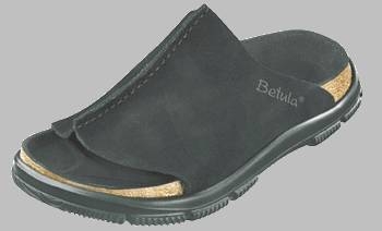 Beatnik Sandalen Slipper schwarz Schmal Betula