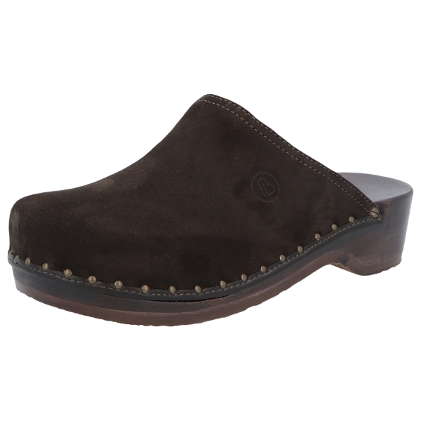 Velours-Toeffler Absatz-Clogs braun Mittel - Berkemann