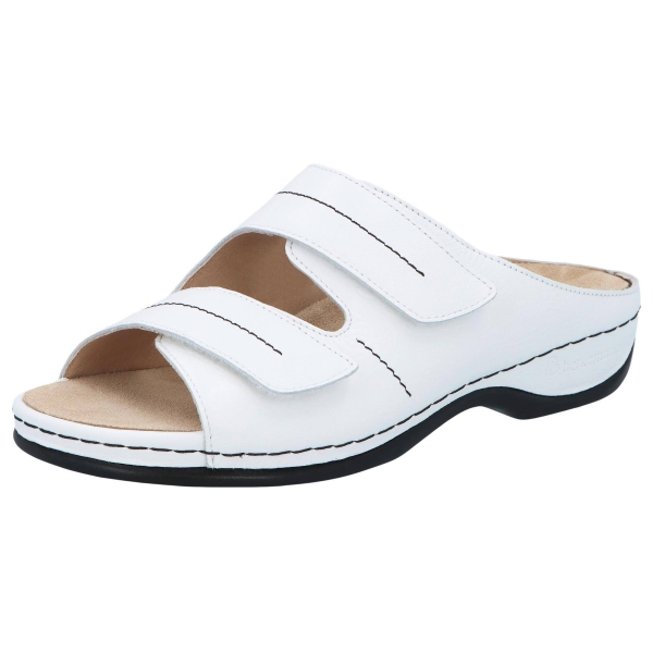 Daria Sandalen Slipper weiß Weichbettung Wechselfußbett Mittel - Berkemann