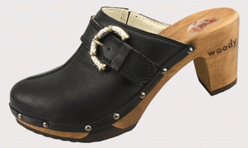 Woody Clogs Christina nero mittel