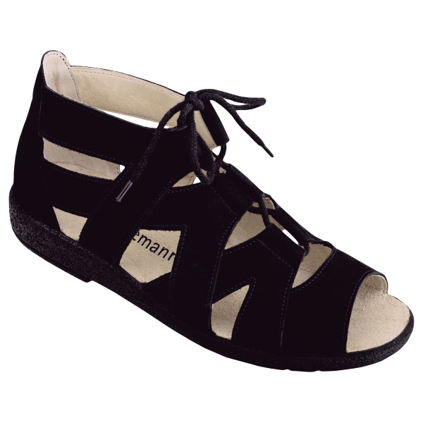Berkemann Sandalen-Stiefel Ravenna schwarz Weichbettung mittel