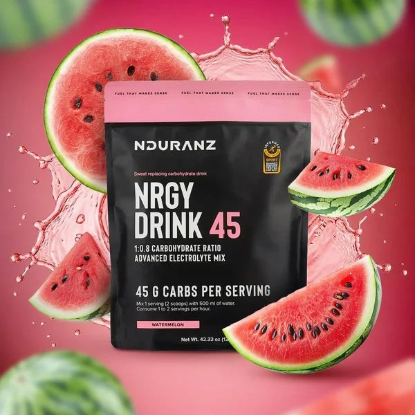 Nrgy Drink 45 Watermelon Kohlenhydrate Energie Triathlon Laufen Radfahren Nduranz