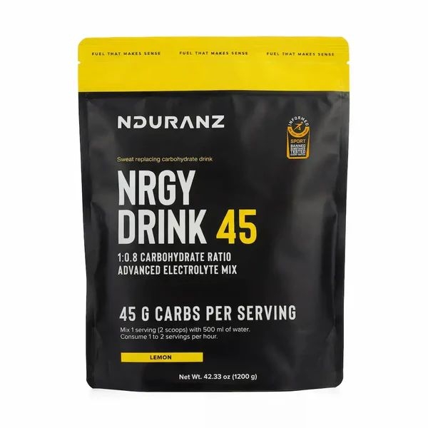 Nrgy Drink 45 Zitrone Kohlenhydrate Energie Triathlon Laufen Radfahren Nduranz