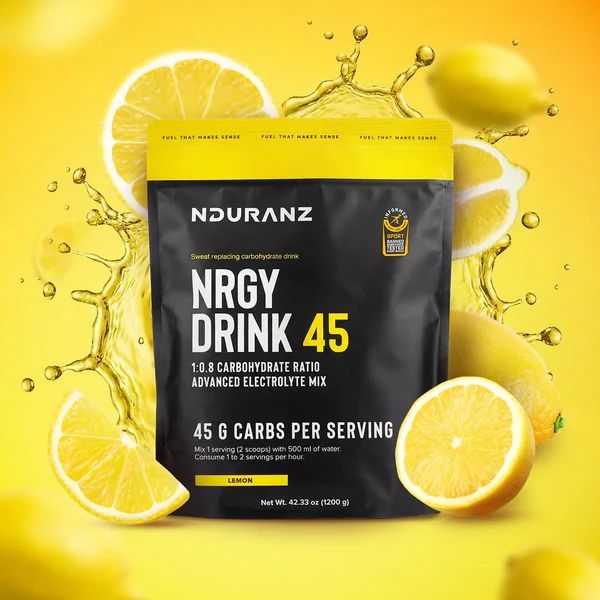 Nrgy Drink 45 Zitrone Kohlenhydrate Energie Triathlon Laufen Radfahren Nduranz